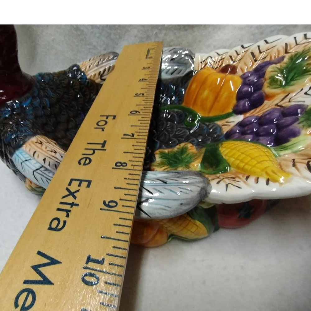 Cracker Barrel Turkey Serving Bowl Harvest Centerpiece Thanksgiving Decor